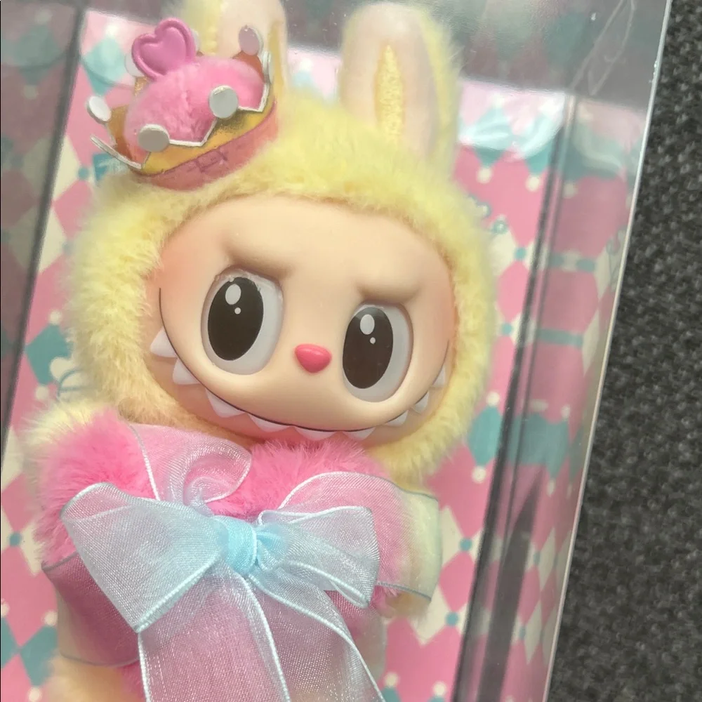 Pop Mart Kids Bunny Face Mask - Yellow and Pink